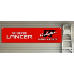 Mitsubishi Lancer Evo IV Tommi Makinen Edition Garage/Workshop Banner